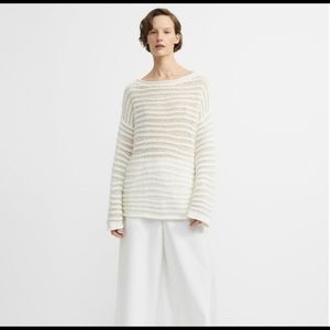 Theory White Sughero long sleeves sweater